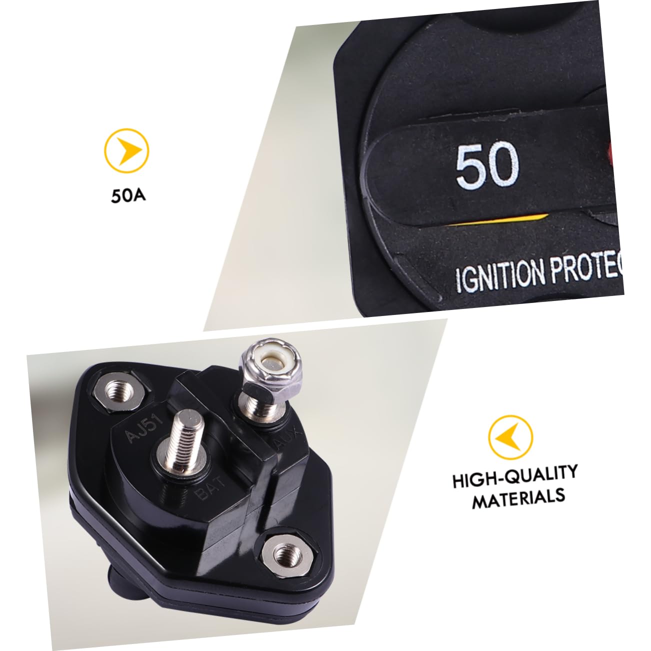 ULTECHNOVO 3piezas Disyuntor De Corriente Protección Contra Sobretensiones y Restablecimiento Manual Para Automóviles y Protector De Sobrecarga De Batería y Motor Eléctrico
