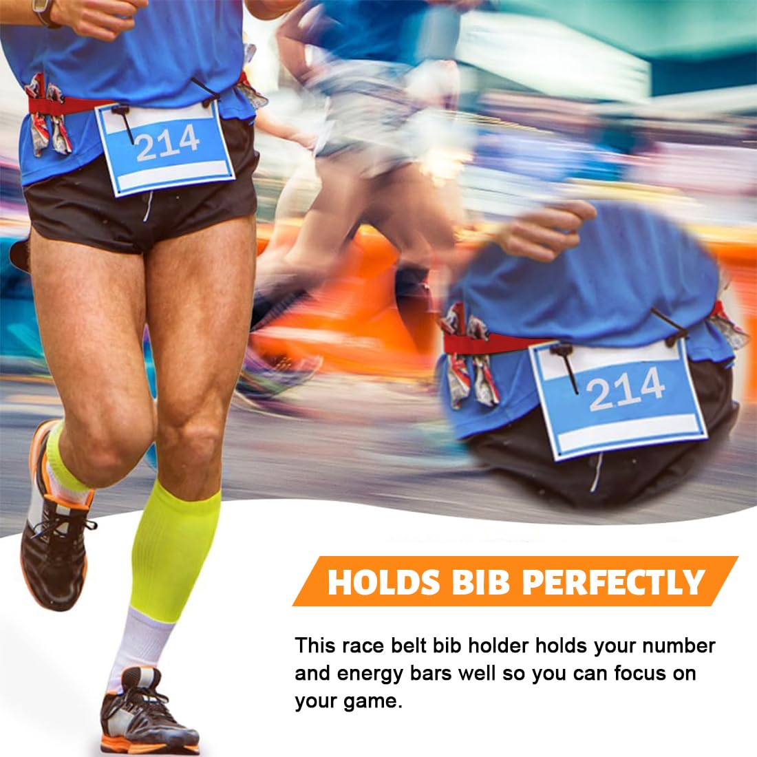 Ceinture De Dossard Triathlon/running – Réglable, Porte-numéro, Poche, élastique, Rouge, Pour Marathon Et Cyclisme
