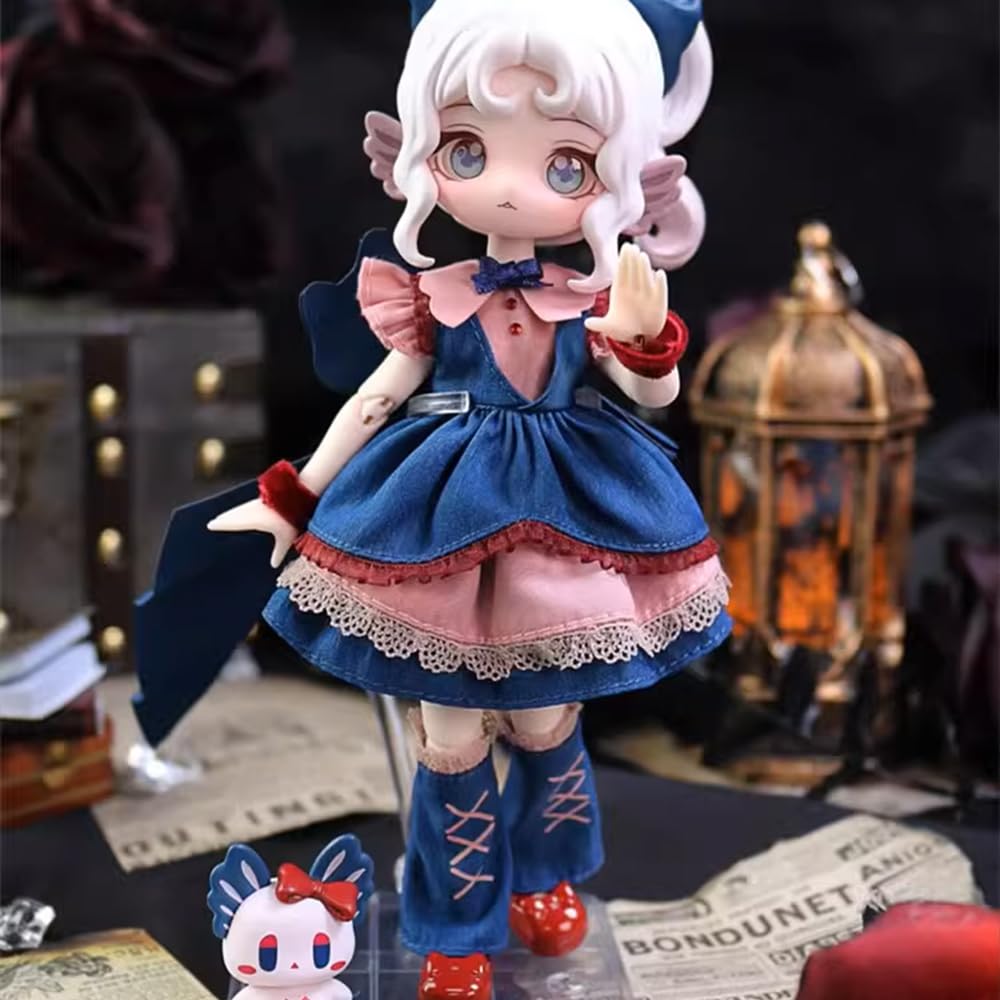 niannyyhouse 1/12 BJD Blind Box Figuren, Kugelgelenk-Puppe mit Kleidung, Elf Valley Story Serie, Sammelfigur als Geschenk (6-tlg)