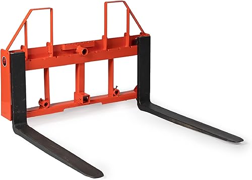 Titan Attachments UA - Accesorio de marco de horquilla de palé de color naranja hecho en Estados Unidos, cuchillas de horquilla de 42 pulgadas,