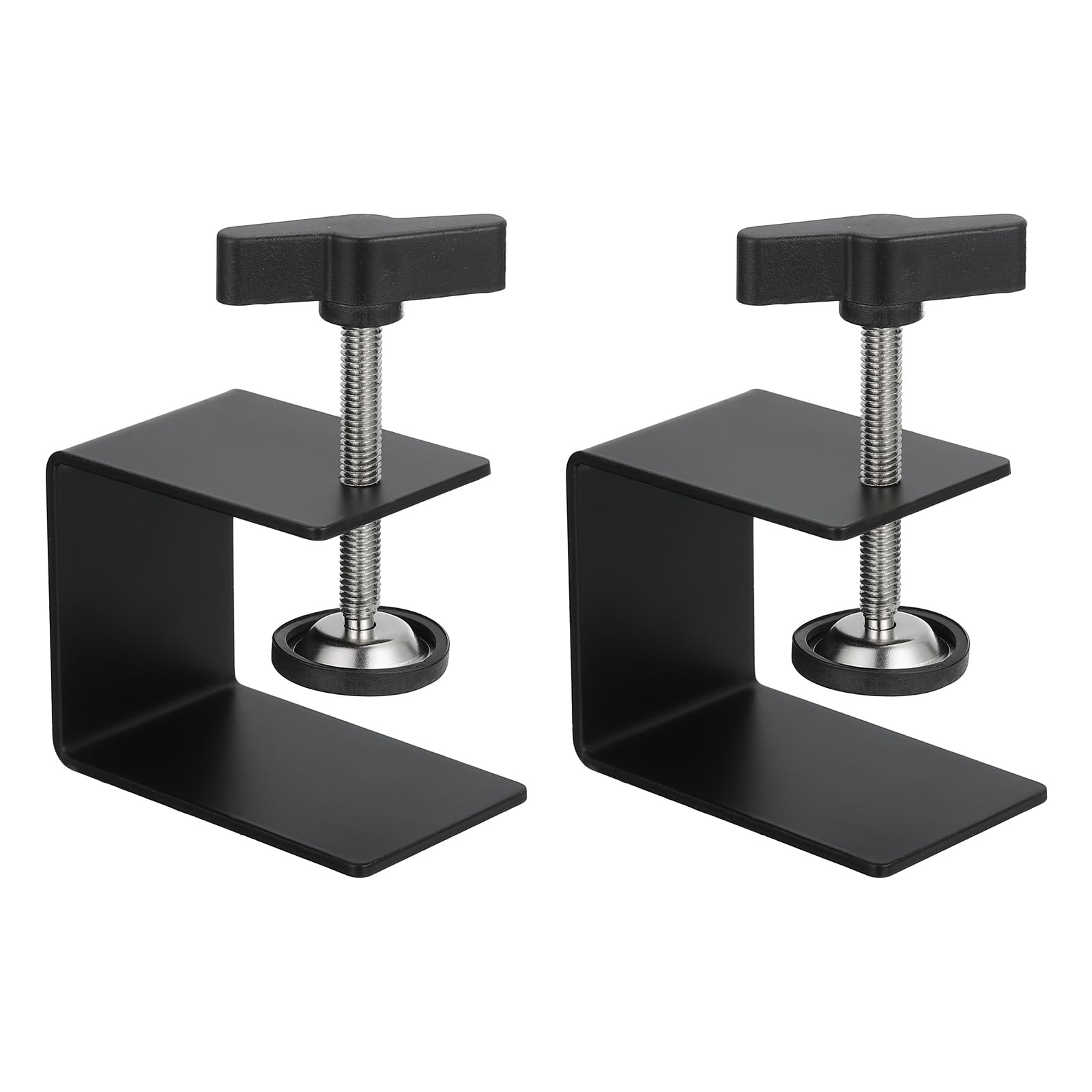 PATIKIL 2 Pcs Aluminum Alloy Universal C Clamps, Heavy Duty g Clamp Base 0-50mm Clip Range Stand Mounting Accessory Cabinet for Tables Woodworking