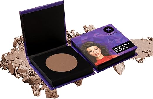SUGAR Cosmetics – Contour De Force – Mini Bronzer – 01 Taupe Topper (Brown-Gray Matte Bronzer) – Lightweight, Contour Bronzer with Matte Finish
