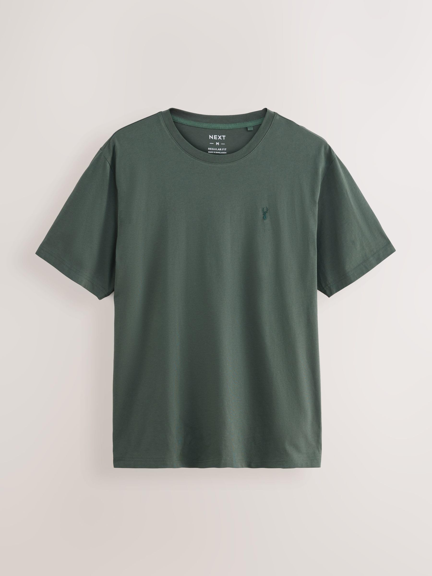 NEXT Camisetas para Hombre, Cuello Redondo, 100% Algodón, Pack de 4 Camisetas