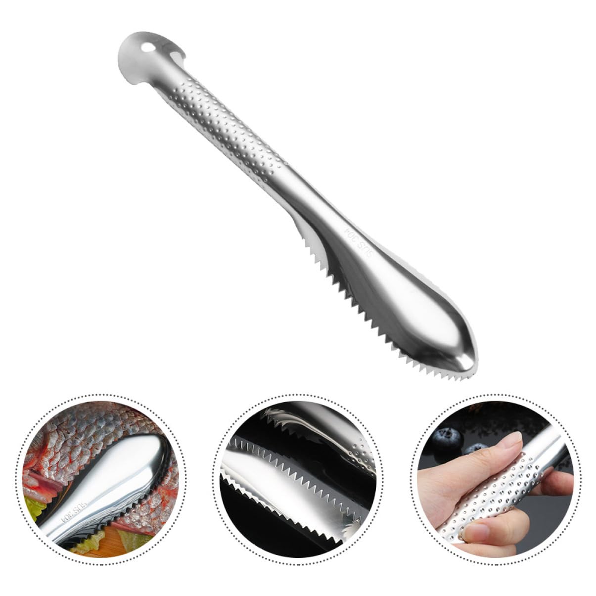 PRETYZOOM 4 Pz Attrezzo Squamatori Portatili per Pesci Disincrostante per Pesce Squama Pesce in Metallo Gadget da Cucina Strumento per Pulire La Pancia del Pesce Acciaio Inossidabile