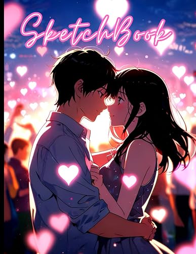 Beauty Lovely Manga Couple Sketch Book: Beauty Lovely Manga Couple Sketch Book Cover, 100 Pages, 8.5 x 11 Page Size, 100 Blank Pages
