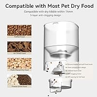 Vista 4 de Comedero automático para gatos, dispensador programable de alimentos para mascotas para gatos y perros, alimentadores de alimentos secos habilitados