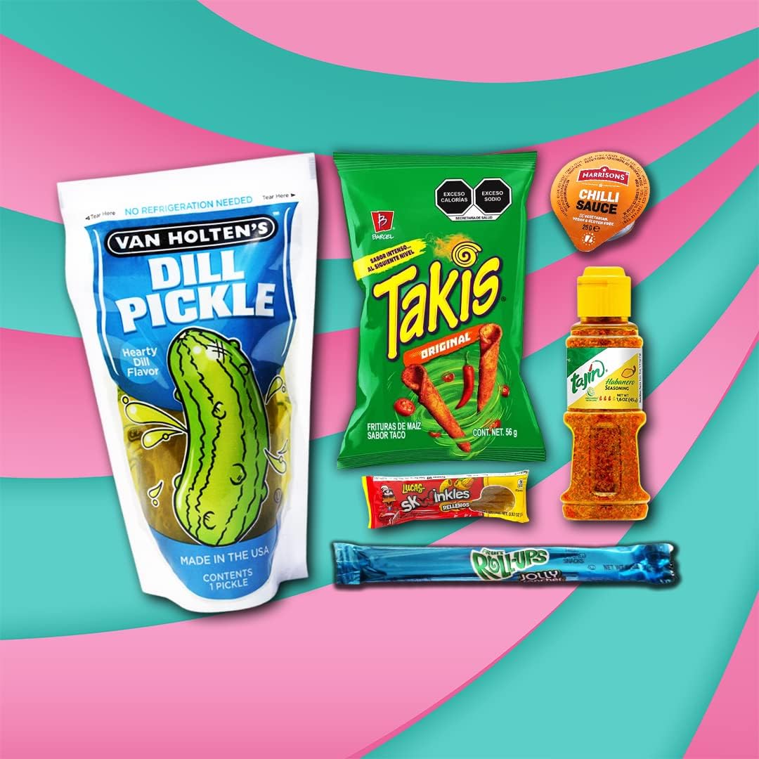 Tubbees Slushees Mega Takis Chamoy Pickle Kit, Van Holten's Pickle and