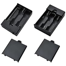 2 PCS 3 AA Battery Holder Black Battery Box Case with USB Female Socket and ON-Off Switch for LED Light Strips and DIY Low-Power Projects