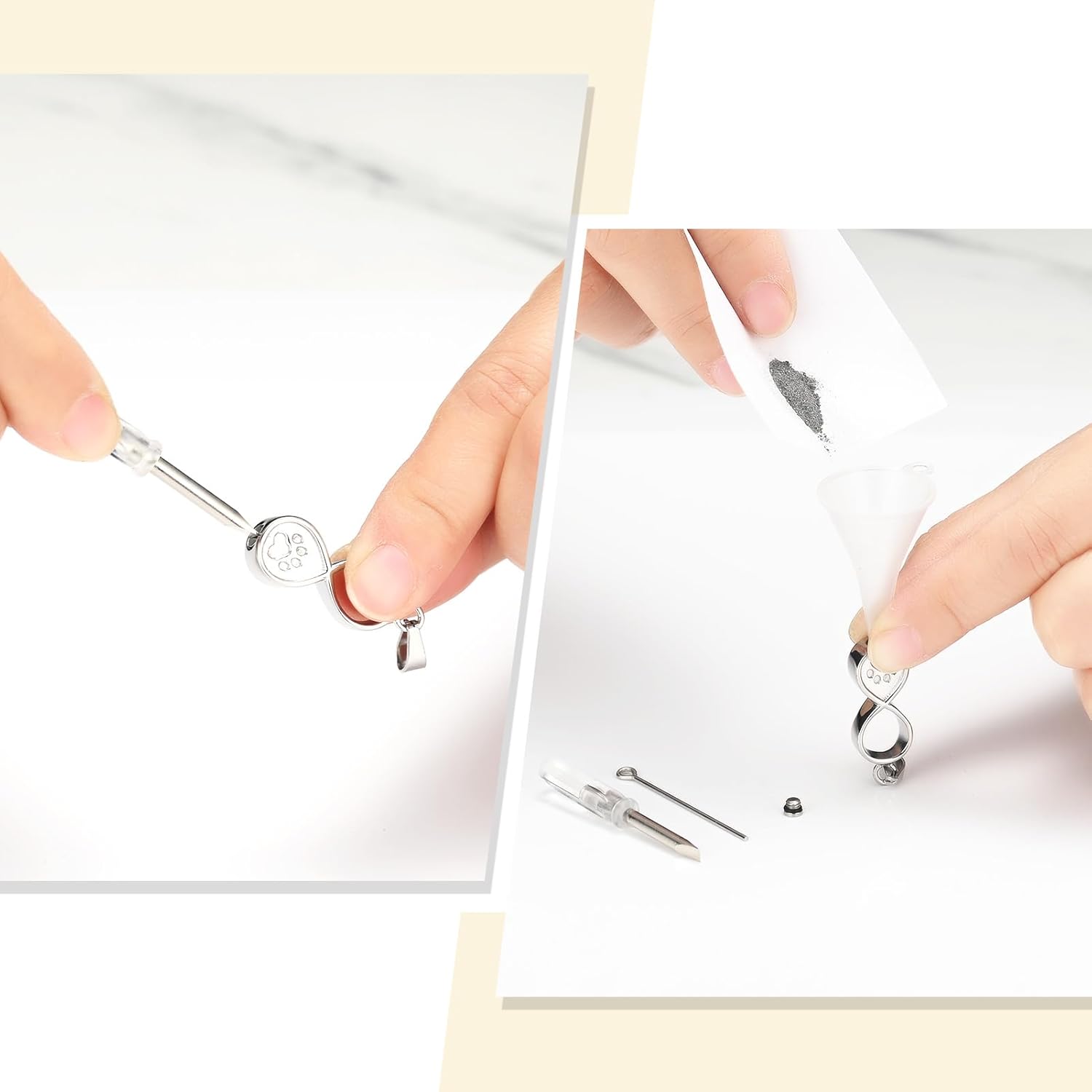 Oinsi Infinity Love Pet Cremation Jewelry for Ashes of Dog/Cat Funeral Keepsake Urn Necklace Pendant Memorial Jewellery - Image 6