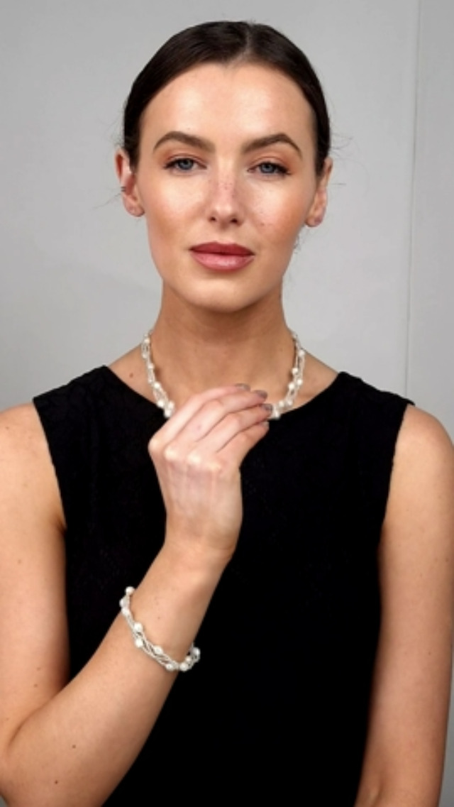 Parure Gioielli TreasureBay In Argento Con Turchesi - Collana 48 Cm, Bracciale 18 Cm E Orecchini - Confezione Regalo - 2