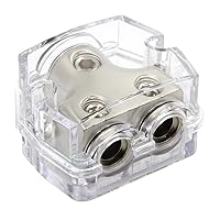 Vista 15 de Bloque de distribución de energía de 4 vías, calibre 0/2/4 AWG, salida de calibre 4/8/10, bloque de conexión de distribución de amplificador estéreo