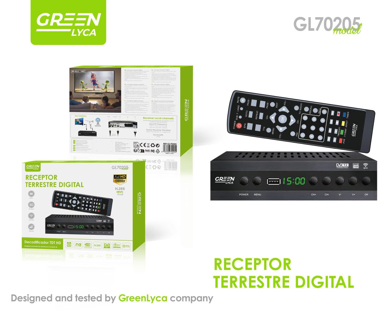 MayMax Receptor de Television Digital Terrestre 1080p con Grabacion PVR Puerto USB y Compresion H.265 - Sintonizador TDT en Alta Definicion