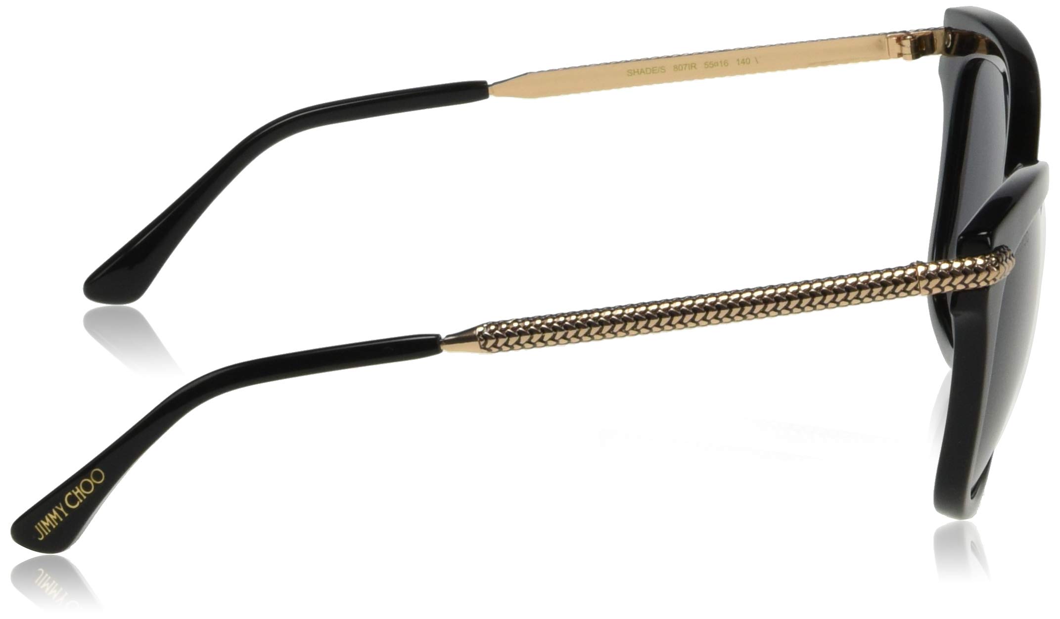 Jimmy Choo Rectangular Sunglasses Shade S 807ir Black Gold  display picture 2