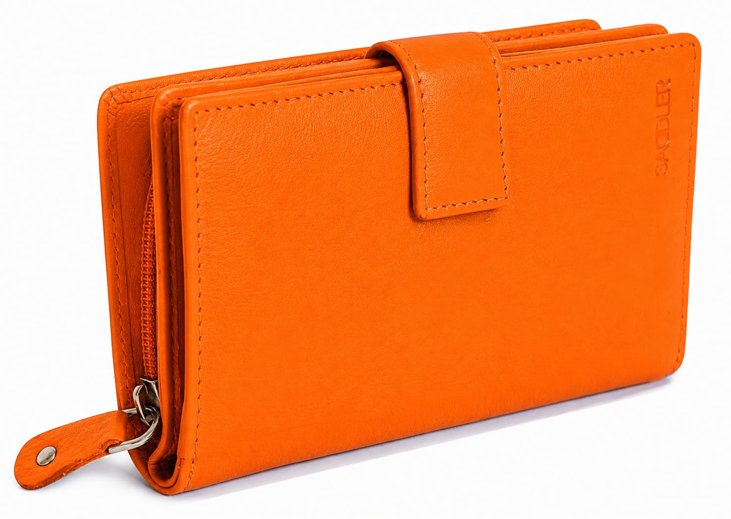 SADDLER Portafoglio da donna in pelle nappa e portamonete con cerniera