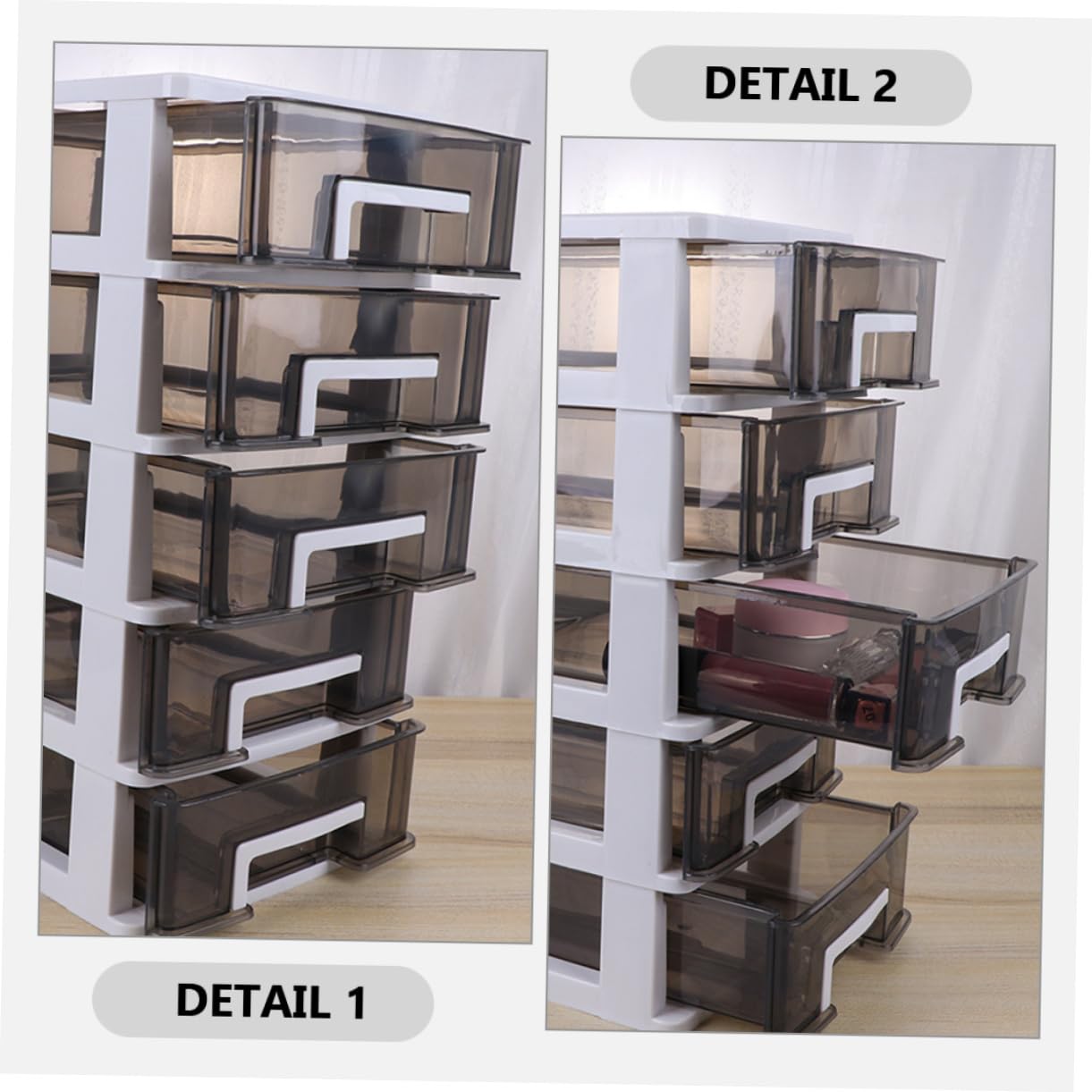 Alipis Tiroir De Rangement De Bureau - Étui De Rangement À Plusieurs Niveaux Pour Maquillage Papeterie Organisateur De Tiroir Compact Et Robuste