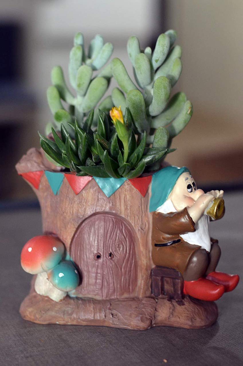 Santa Clause Playing Music Resin Planter Pot Cute Beautiful Trendy Succulent Flower Pot Indoor Desk Bonsai Plant Decoration Home & Office (B09GMQ4S41) Amazon Price History, Amazon Price Tracker
