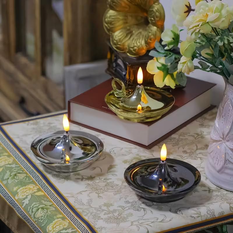 1 Pcs Gold Diya LED Tea Light Candles | Flameless, Smokeless Diyas | Decorative Acrylic Candles for Navratri Decoration Setup for Home, Home Decor, Diwali, Deepawali, Festival Gifting-image-38
