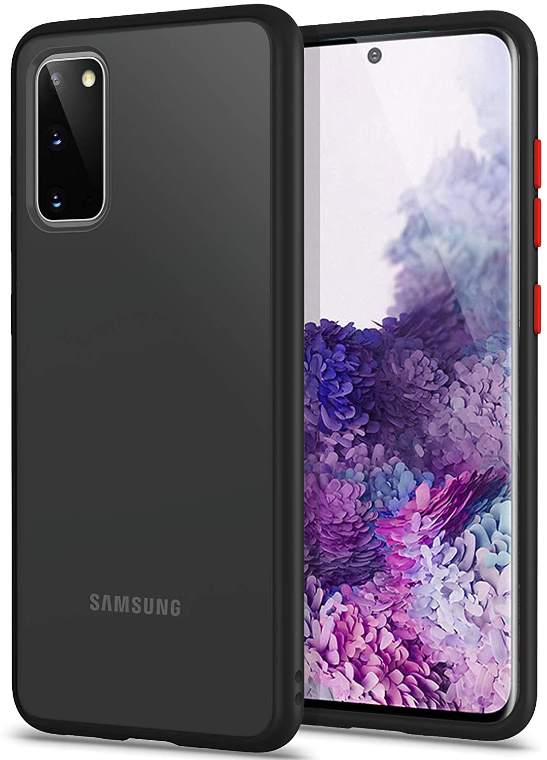 Case for Samsung Galaxy S21 FE Case [Protect from Fingerprint/Shock/Scratch/Slip] Shockproof Matte Translucent Hard PC Back Soft TPU Bumper Slim Protective Phone Cover for Samsung S21 FE (Black)