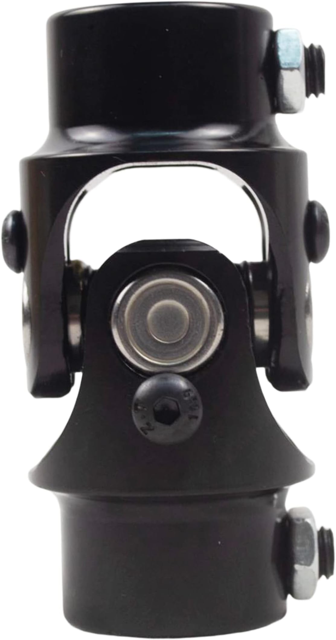 5/8"-36 Spline X 3/4" DD Black Steering Universal Joint Single U Joint Shaft, Total Length: 83mm (3-1/4")