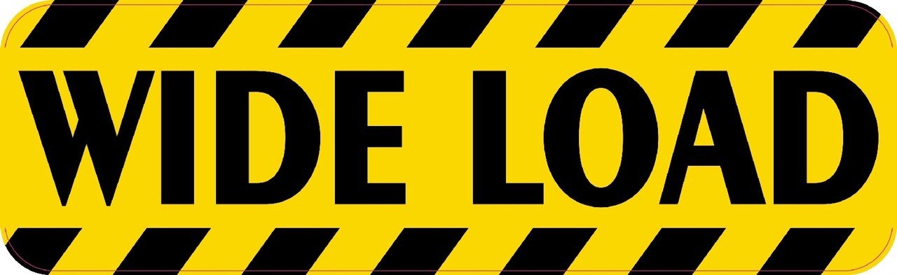 StickerTalk Wide Load Vinyl Sticker, 10 inches by 3 inches