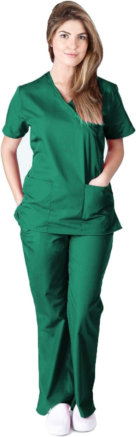 Natural UniformsWomen's Mock Wrap Scrub Set