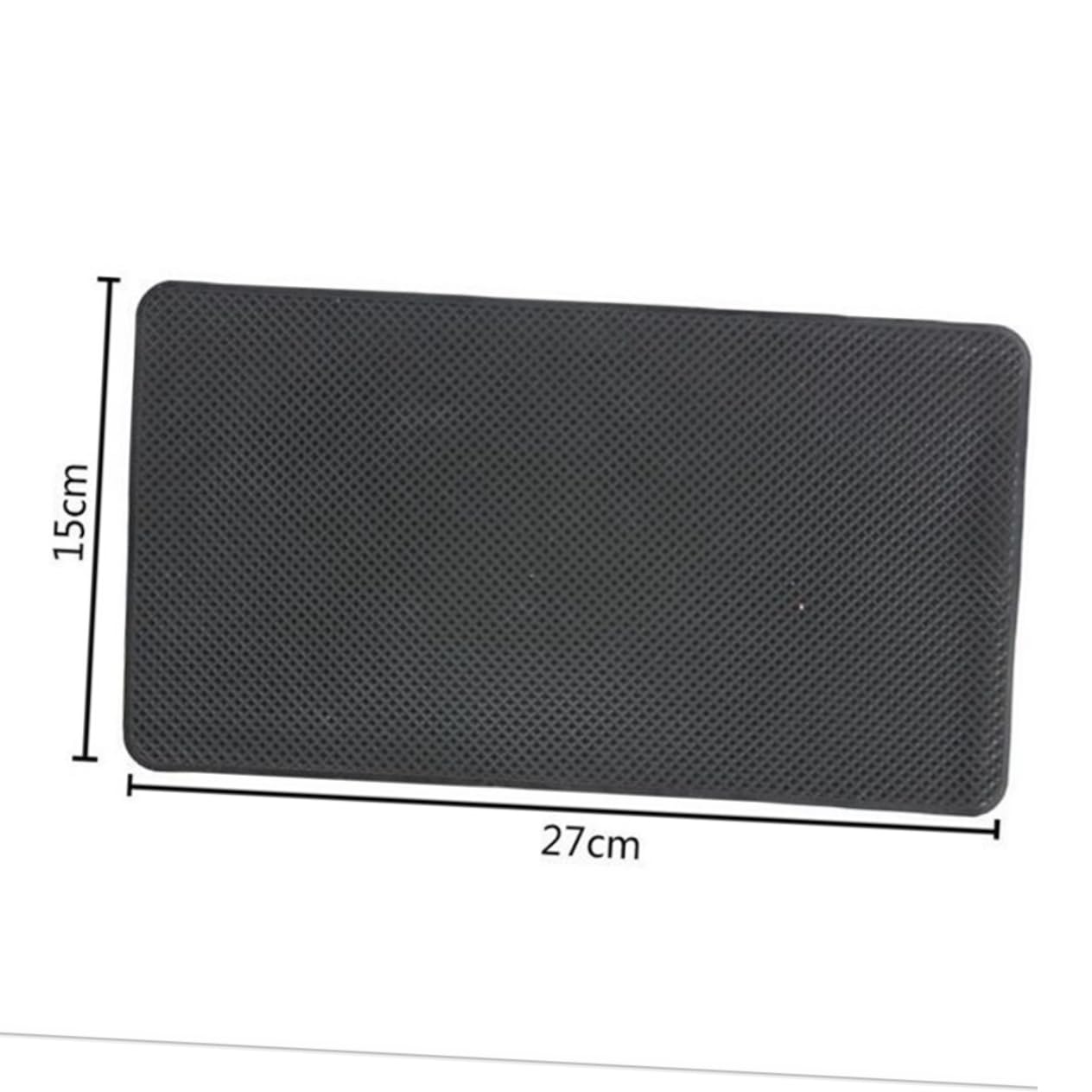 Balacoo Non Slip Car Dashboard Pad Washable Skid Organizer for Phones Sunglasses Black Temperature Resistant Car Mat Removable Reusable