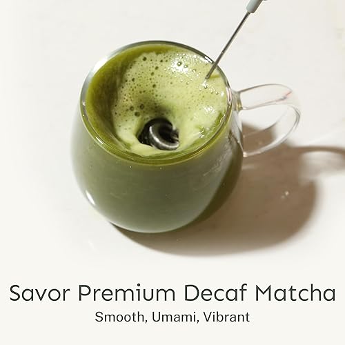 Miniatura 7 de Yu Té orgánico descafeinado matcha en polvo de grado ceremonial, rico en antioxidantes y L-teanina, bajo en cafeína, polvo de té verde japonés sin