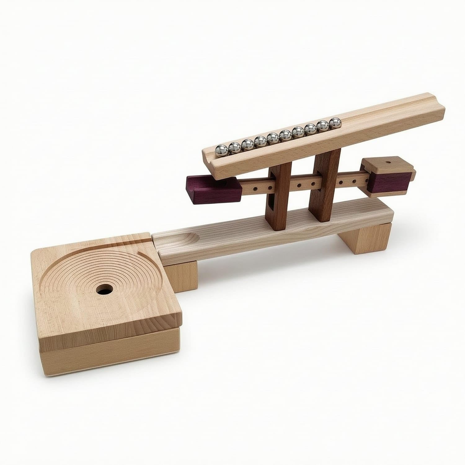 Smooth Wooden Marble Run Durable Marble Run with Spiral Board Sturdy Learning Game Safe for Preschoolers, Toddlers, Playroom, Classroom, Preschool, Launcher SET|Marbles|Toys & Hobbies-picture-17