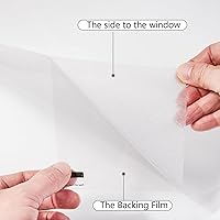 Vista 6 de LEMON CLOUD Película de privacidad para ventana, película de vidrio esmerilado, película de privacidad para puerta de vidrio, calcomanías de vinilo