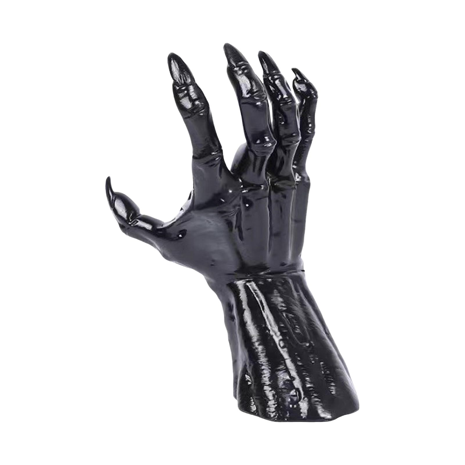 cadciehe Demon Hand Statue Halloween Black Demon Hands Sculpture Wall Mounted Spooky Devil Hand Ornament Party A
