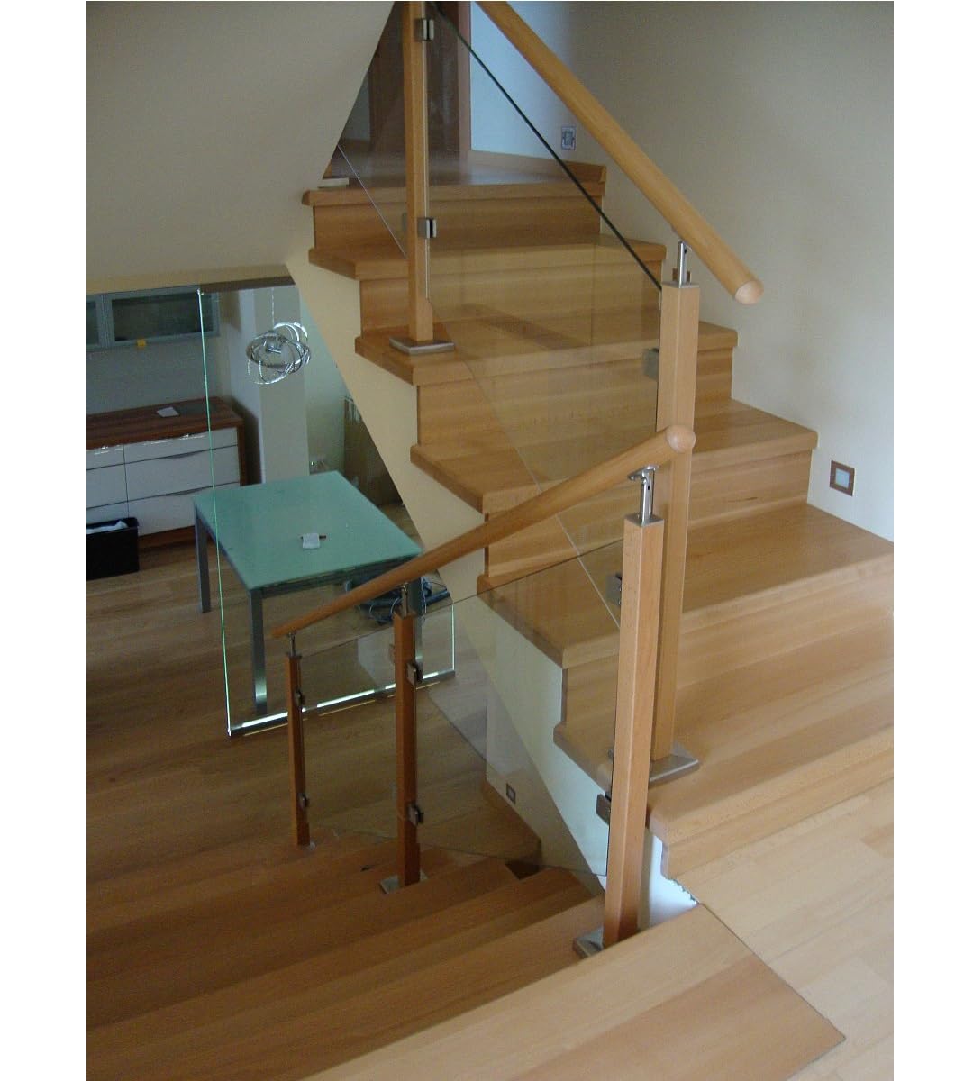 Sellon24® 12 soportes de cristal de acero inoxidable para escaleras, barandilla V2A, rectangular, 45 x 45 x 28 mm, incluye inserto de goma, mod 21.000 (plano/grosor del cristal: 10 mm)
