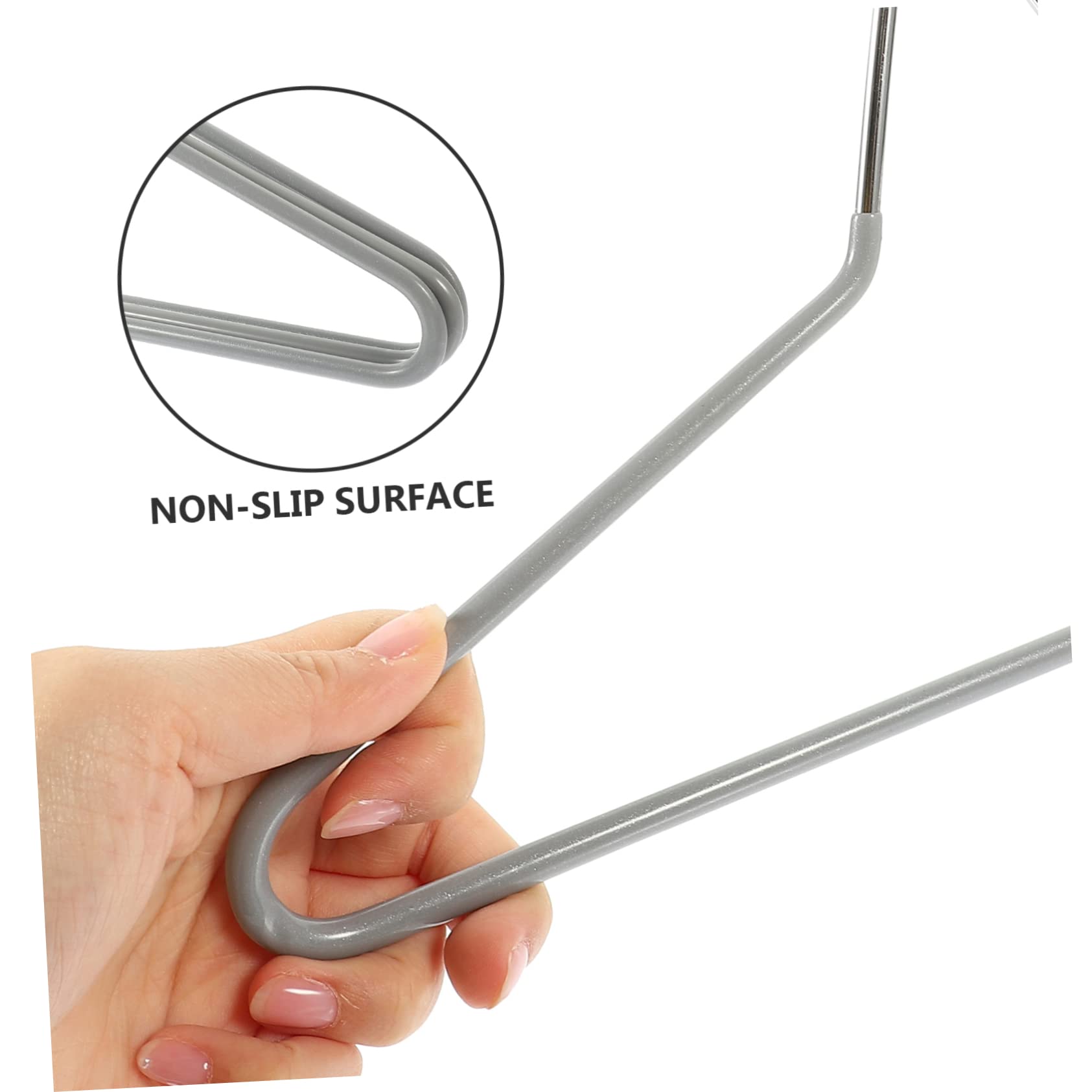 Cabilock 6pcs Heavy Duty Pants Hangers Open Ended Design for Efficient Closet Organization Sturdy Construction for Jeans Trousers and Scarves