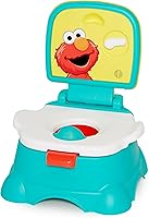 Sesame Street Elmo Hooray 3-in-1 Potty Training Toilet Seat & Step Stool with Flush Sounds - Easy Clean, Travel Ready for Toddlers 1-3