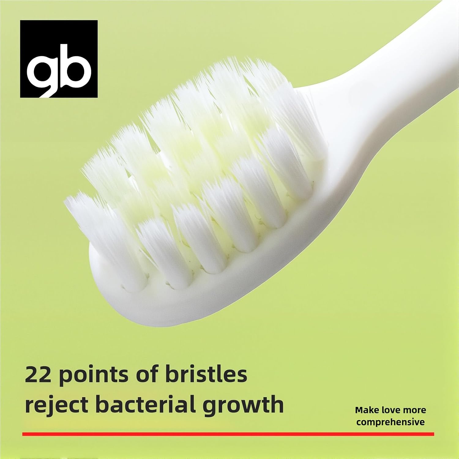gb Kids Toothbrush with Soft Bristles, Non-Slip Silicone Handle for Effective Cleaning, Ideal for Toddlers Ages 3+