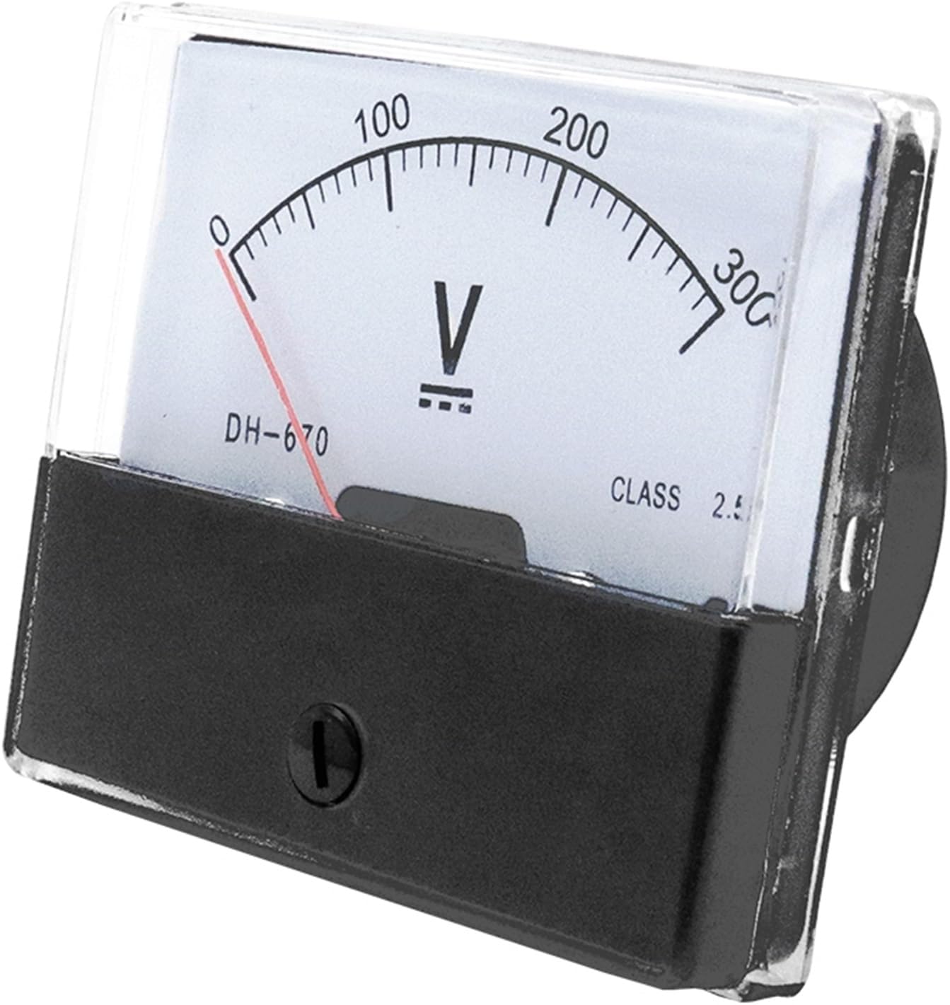 YANHAO Class 2.5 DH670 DC 5V 10V 15V 30V 50V 100V 150V 250V 300V 500V Dial Analog Panel Volt Voltage Meter Gauge Voltmeter 1Pcs (Size : 100V)