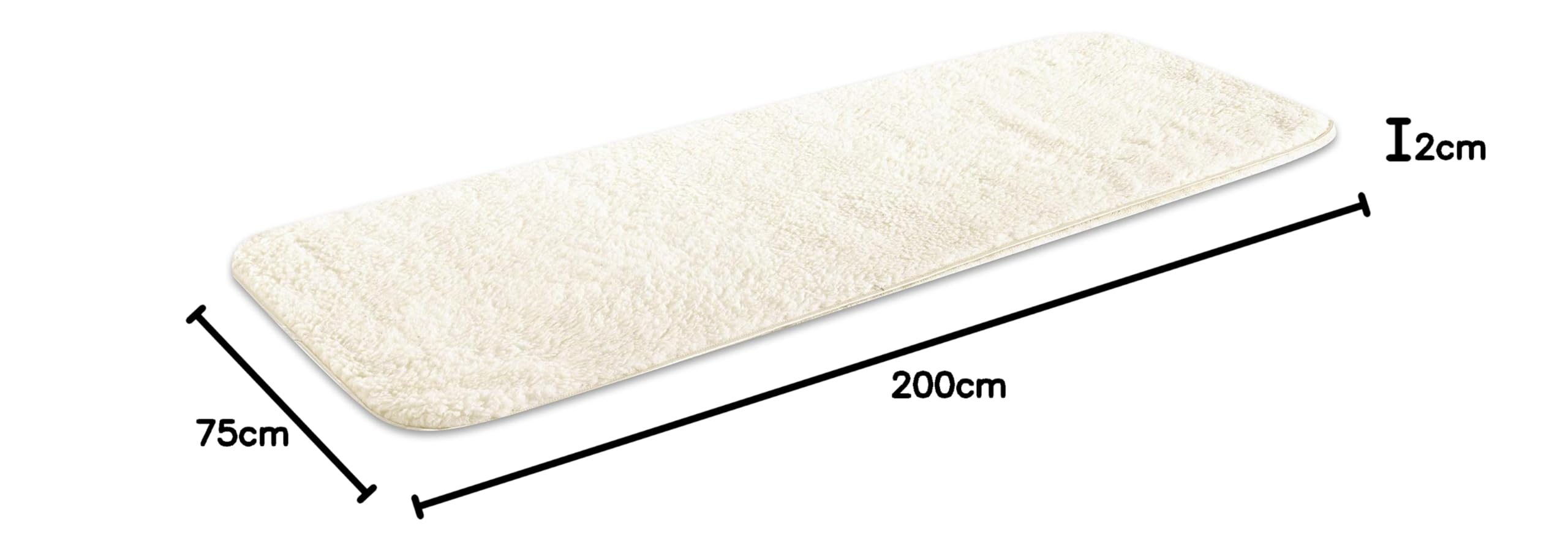 Stuoia Yoga Tappetino Pura Lana Vergine Agnellata con trattamento Antiscivolo cm.75x200