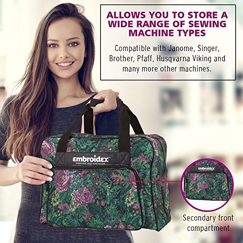 Floral Sewing Machine Carrying Case - Carry Tote/Bag Universal