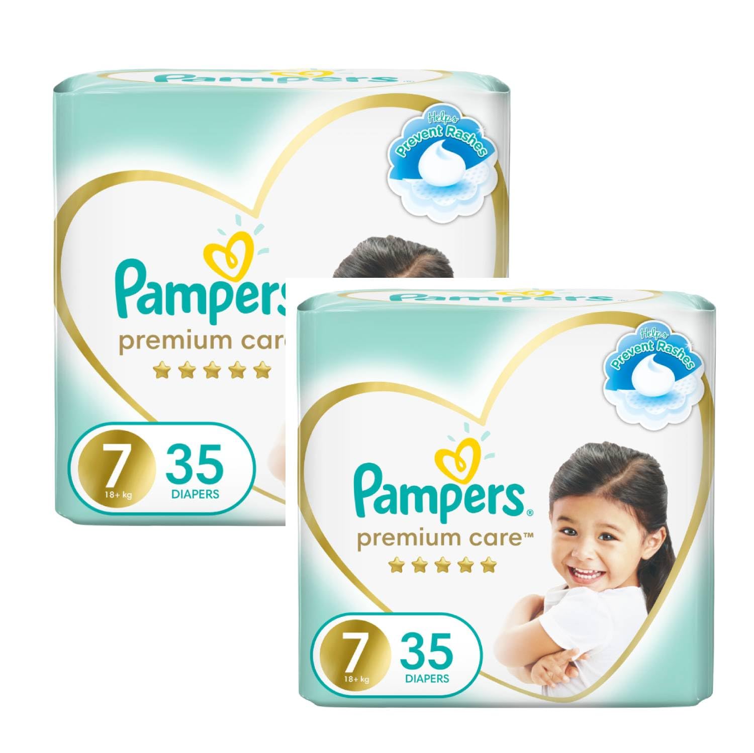 Pampers Premium Care Taped Baby Diapers, Size 7, 18+kg, Unique Softest Absorption for Ultimate Skin Protection, 70 Count