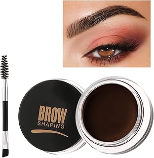 Eyebrow Tint, Eyebrow Pomade, Eyebrow Cream with Brush, Waterproof Dye Fill & Shape, Long Lasting, Smudge-Proof, Transfer-Proof, Sweat Resistant for Holiday Parties Makeup (Black Coffee color)