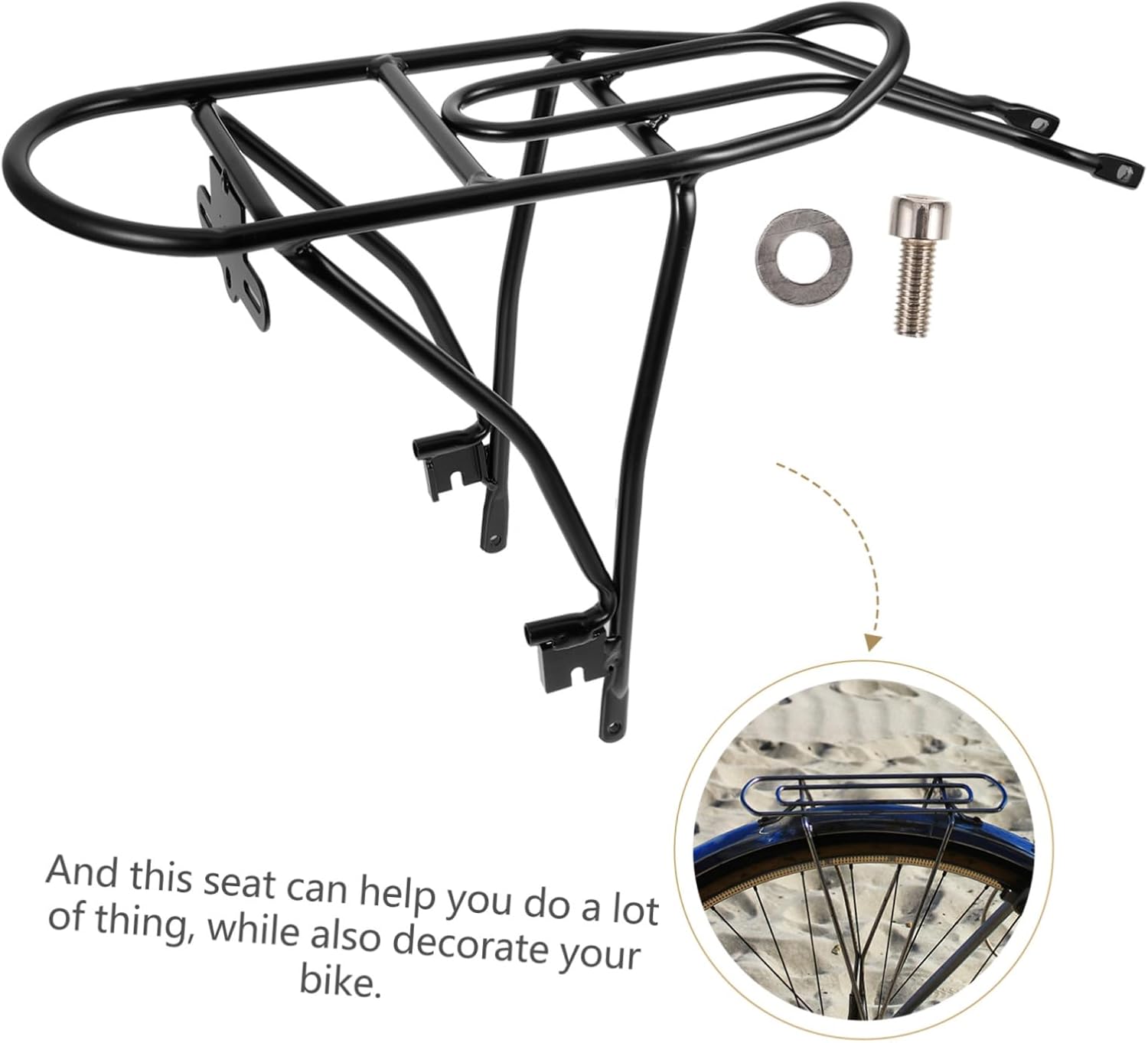 Bike Rear Rack Backseat Stand for Folding Bikes for Comfortable Riding Durable and Versatile Bicycle Luggage