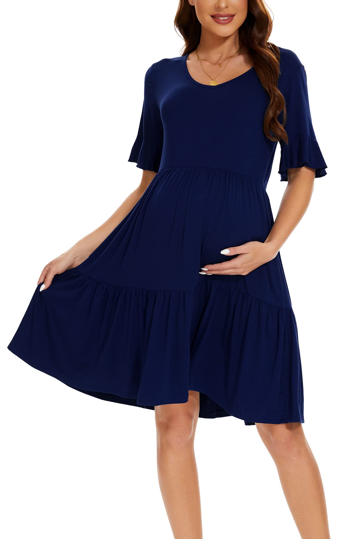 Smallshow Vestiti Premaman Estivi Abito Vestito Elegante Premaman Donna