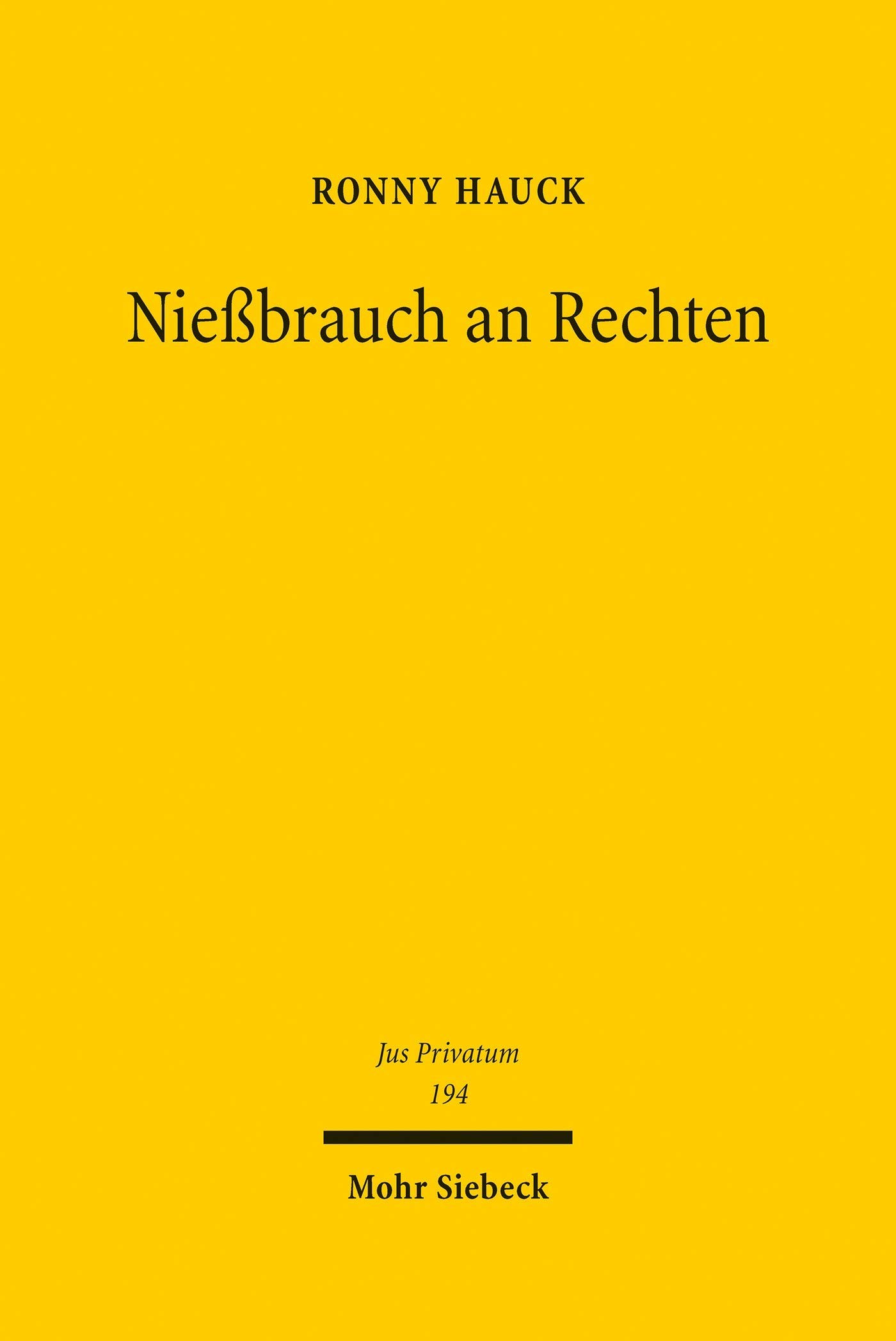 Nießbrauch an Rechten (Jus Privatum 194)