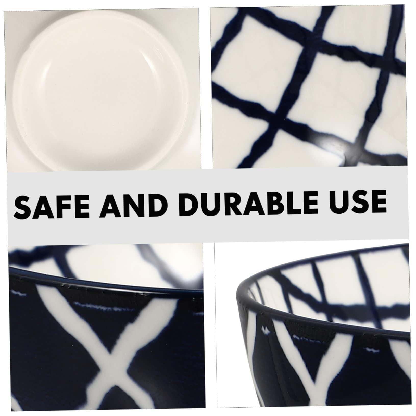 Cuenco de arroz de cerámica, cuenco japonés para sopa y ensalada, 1 cuenco de cerámica para servir, uso en la cocina, diseño duradero y elegante, perfecto para comer todos los días