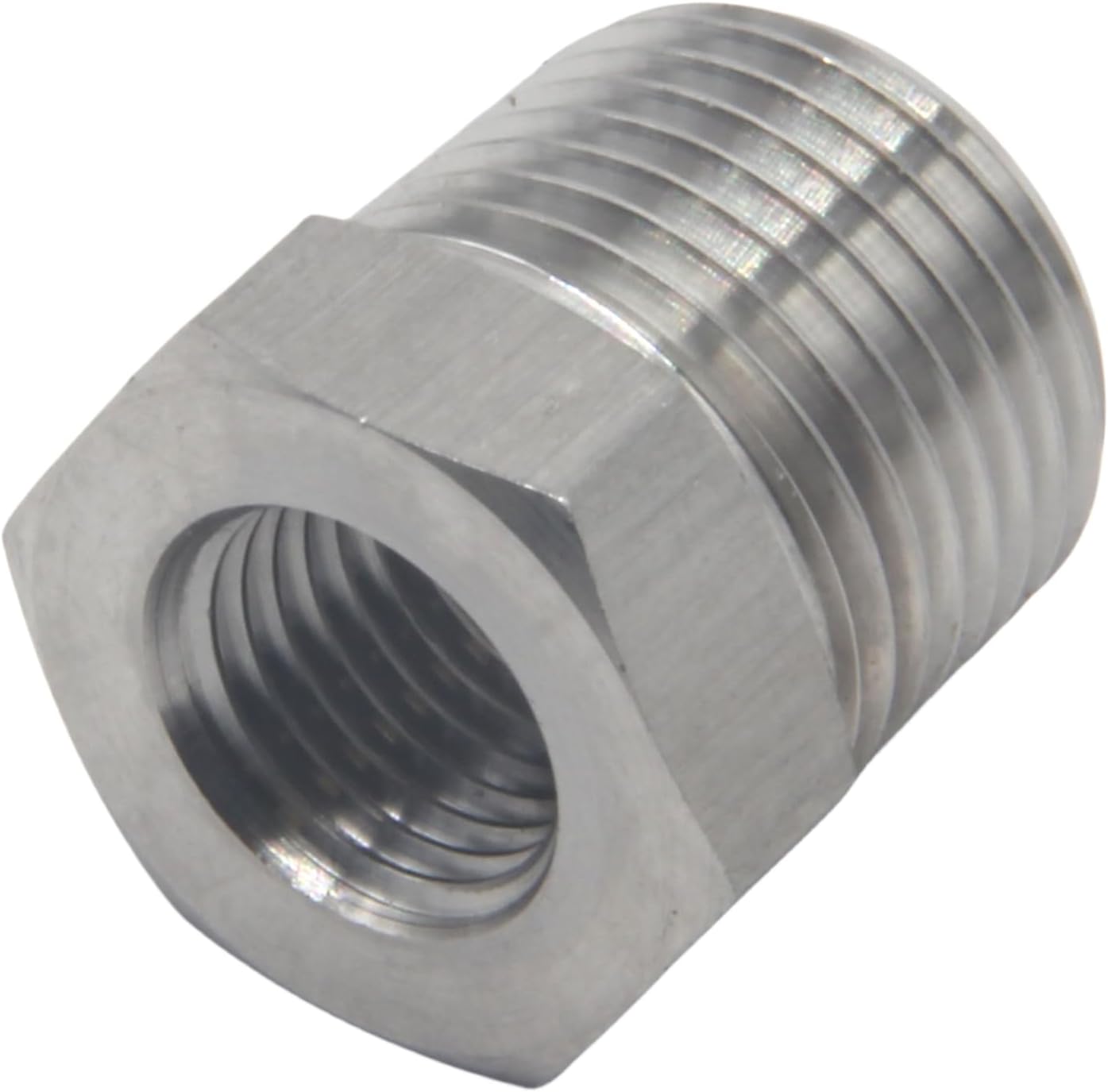 HFS(R) 1/2" Male NPT to 1/4" Female NPT Hex Reducer Bushing Reducing Stainless Steel 304