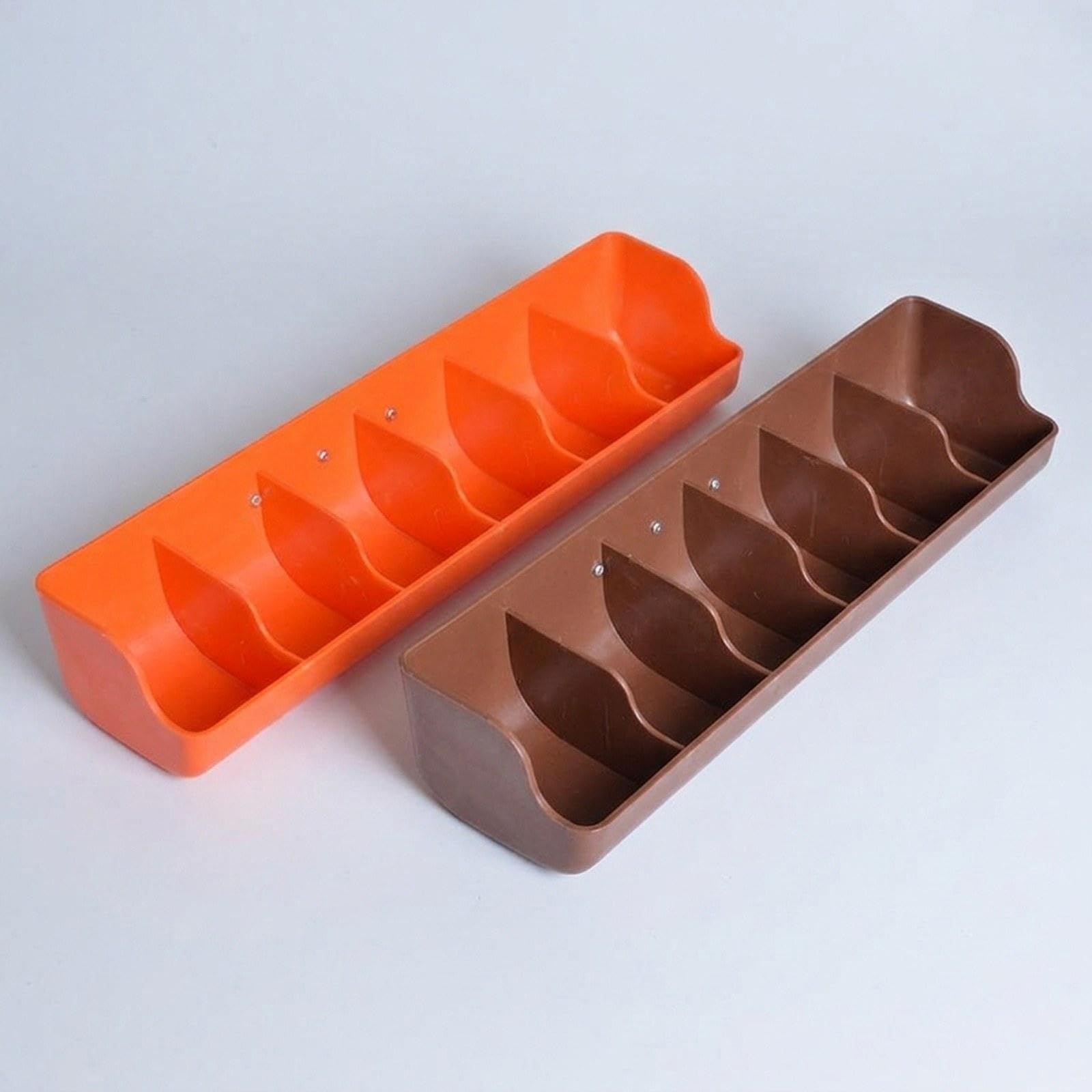 Comedero para Lechones con Ranuras de Alimentación, Comedero para Cabras (para Ganado Vacuno, Ciervos Y Alpacas), Naranja