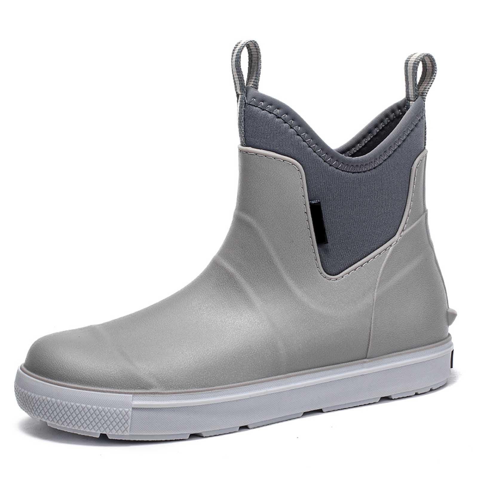 Generico Stivali Uomo Gomma, Impermeabili Rain Boots Antipioggia Stivali Gomma Calosce Unisex Galosce Stivaletti Comode Scarponcini Antiscivolo Scarpe Scarponi da Lavoro Pesca Giardinaggio