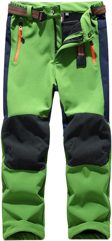 Jessie Kidden Kids Boys Girls Youth Waterproof Hiking Ski Snow Pants Elastic Waist Warm Insulated Pants 8-9 Years 16010 Green