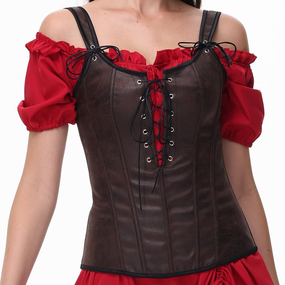 Women’s Tummy Slimming Waist Corset | Adjustable Back Strap Fishbone Body Shaper Top | Slim Fit Bustier-image-44