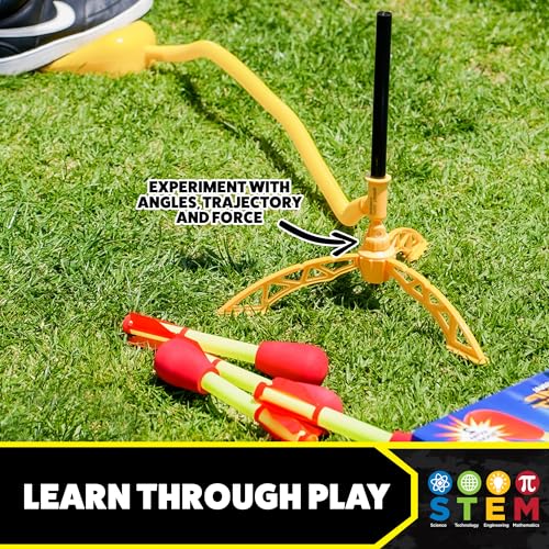 image for Stomp Rocket Ultra Rocket Launcher for Kids, 4 Rockets - Fun Backyard 