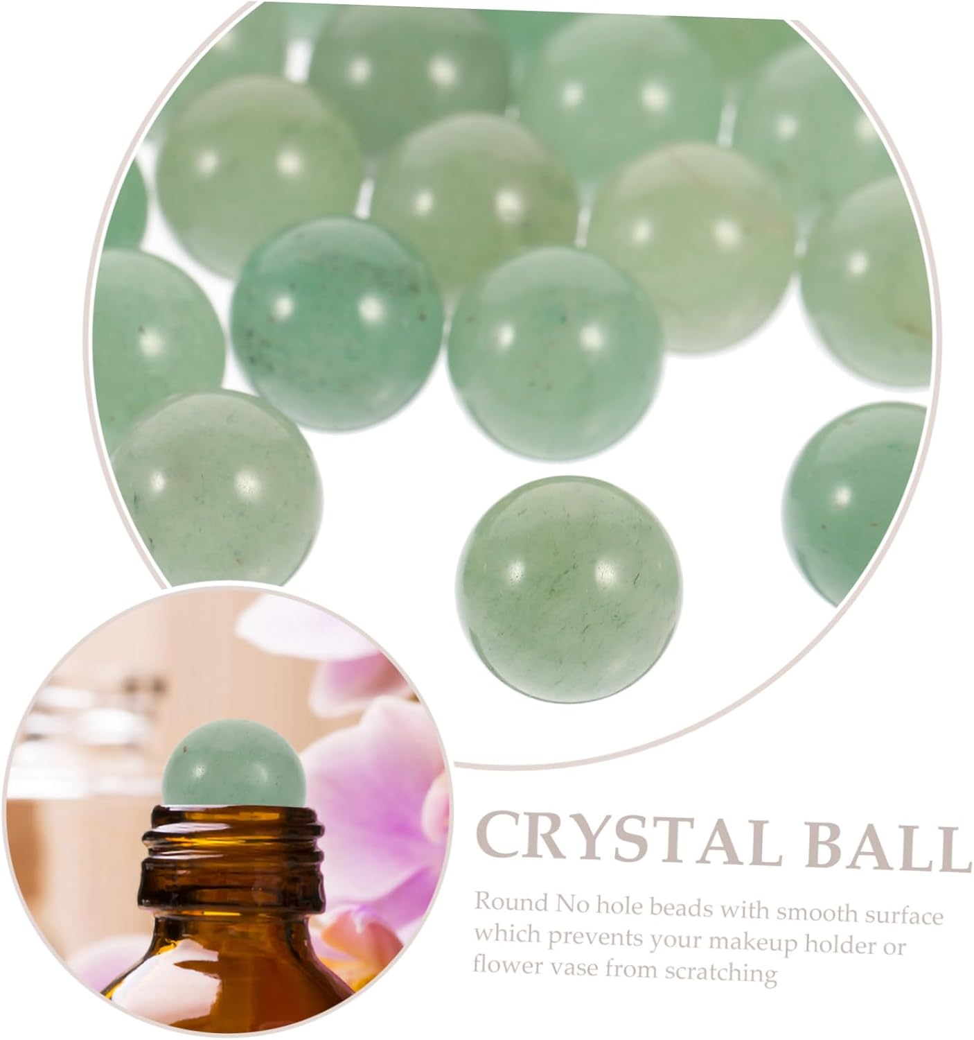 DOITOOL 150 Pcs Essential Oil Bottle Roller Ball Decor Diy Crystal Beads Diy Jewelry Beads No Hole Lavender